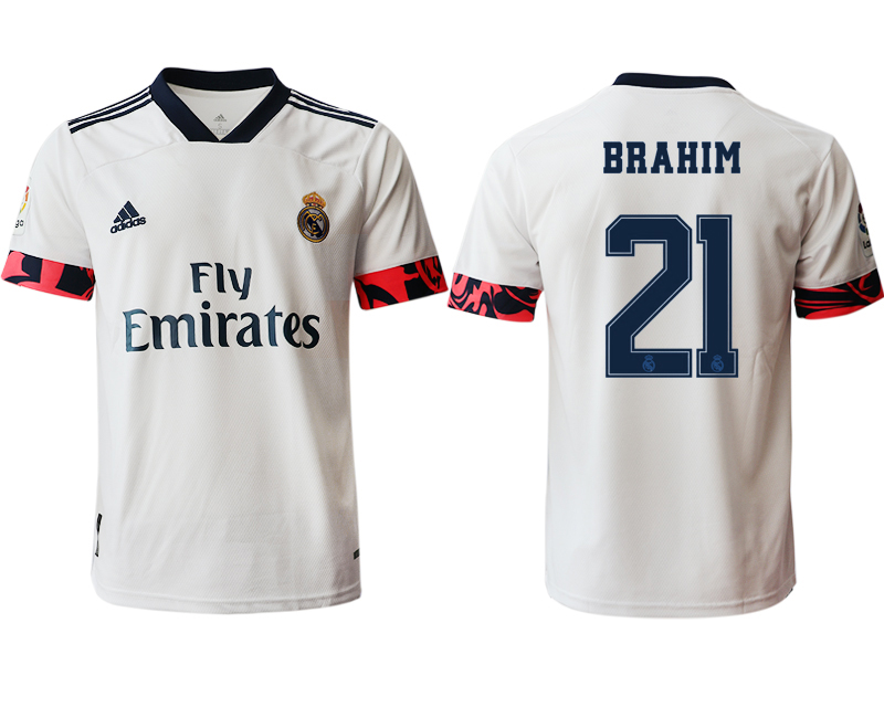 Men 2020-2021 club Real Madrid home aaa version #21 white Soccer Jerseys2